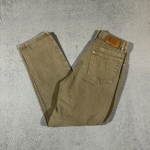 Vintage Calvin Klein Straight Leg Jean Pants Womens Size 12 Khaki USA #2359